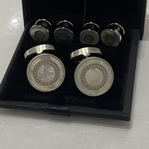 Mother of Pearl Silver Cufflinks Set
