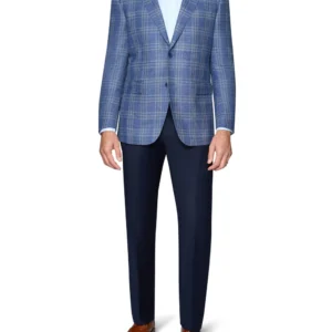 Lapis Blue | Plaid | Wool | Modern Fit | Sport Coat