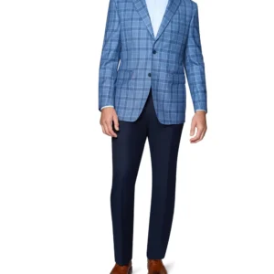 Light Blue | Plaid | Wool | Modern Fit | Sport Coat