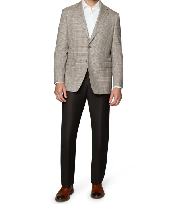 Tan | Plaid | Wool | Modern Fit | Sport Coat