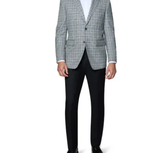 Grey | Plaid | Wool | Modern Fit | Sport Coat