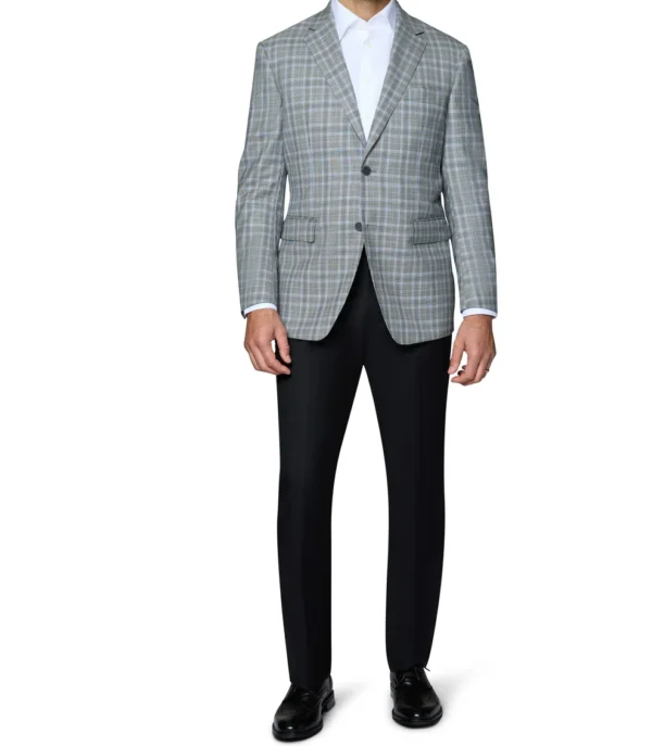 Grey | Plaid | Wool | Modern Fit | Sport Coat
