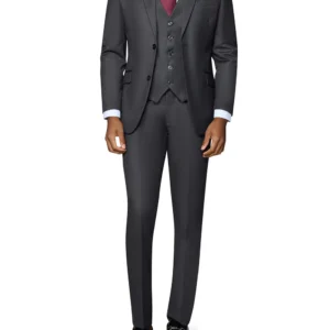 3 Piece | Charcoal Grey | Notch Lapel | Slim Fit Suit