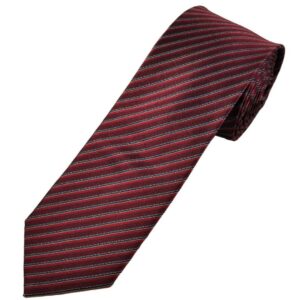 Bordeaux | Tone on Tone | Diagonal Stripe | Silk Tie