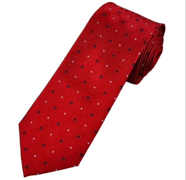 Red | Black | Print | Silk Tie