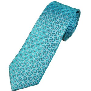 Turquoise | Grey | Silk Tie