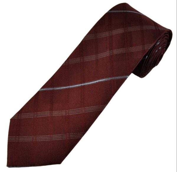 Wine | Stripe | Silk Tie