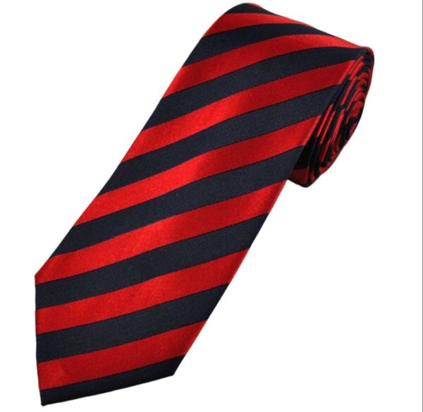 Red | Black | Stripe | Silk Tie