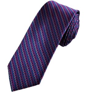 Indigo Blue | Burgundy | Textured | Silk Tie