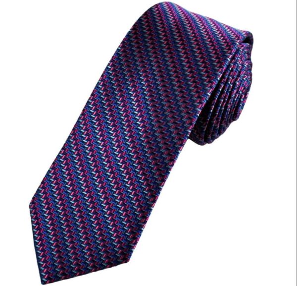 Indigo Blue | Burgundy | Textured | Silk Tie