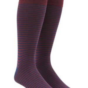 Blue and Wine Red Stripe Socks