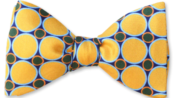 Yellow | Turquoise | Print | Silk Bow Tie