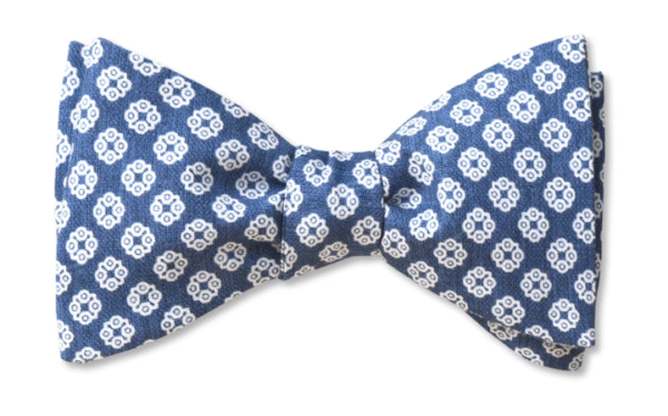 Sky Blue | White | Floral | Silk Bow Tie