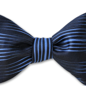 Navy Blue | Stripe | Silk Bow Tie