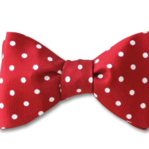 Red | White | Polka Dot | Silk Bow Tie