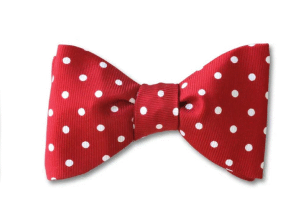 Red | White | Polka Dot | Silk Bow Tie