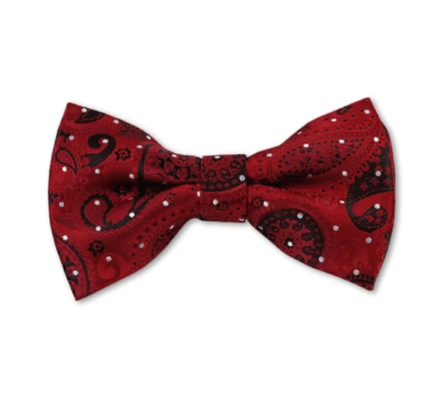 Wine | Black | Silk Bow Tie