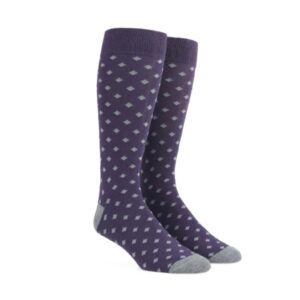 Purple and Grey Polka Dot Socks