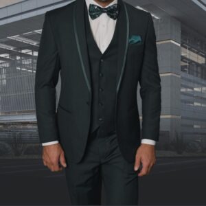 3 Piece | Hunter Green | Shawl Lapel | Slim Fit Tuxedo