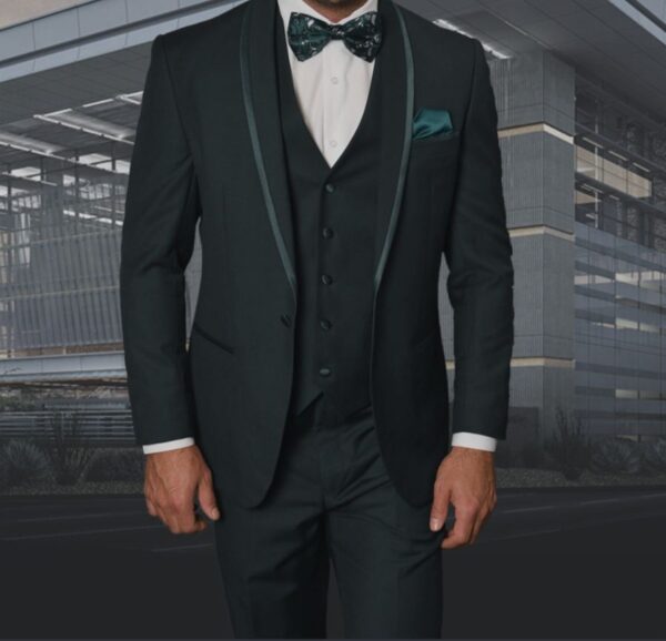 3 Piece | Hunter Green | Shawl Lapel | Slim Fit Tuxedo