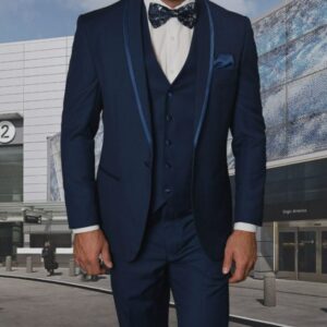 3 Piece | Sapphire Blue | Shawl Lapel | Slim Fit Tuxedo
