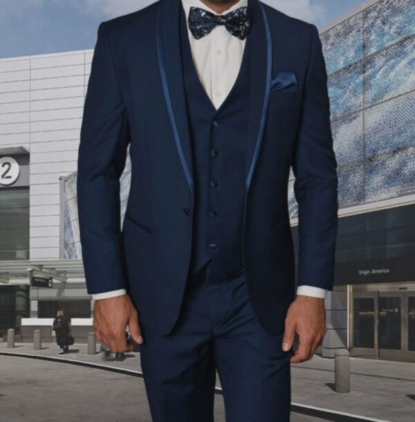 3 Piece | Sapphire Blue | Shawl Lapel | Slim Fit Tuxedo