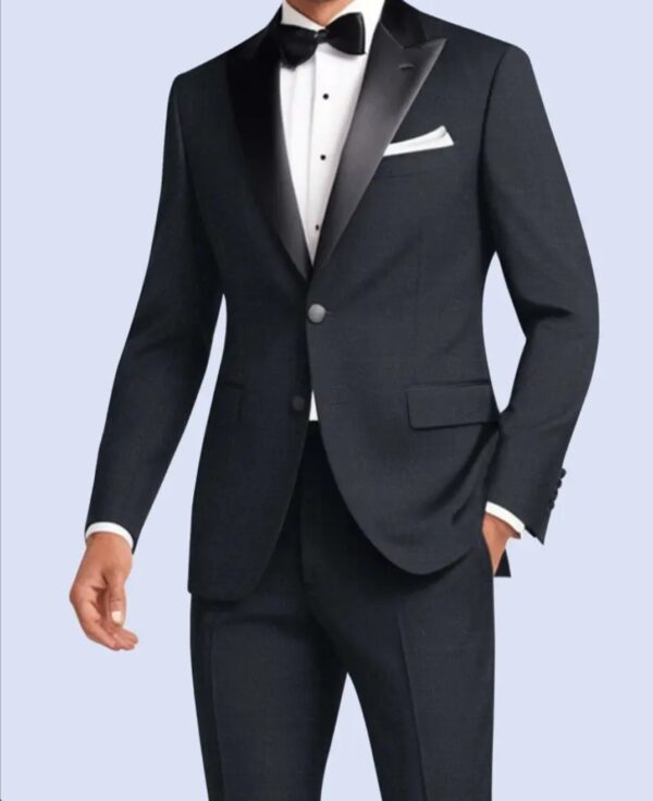2 Piece | Black | Peak Lapel | Slim Fit Tuxedo