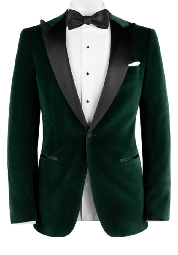 Green | Velvet | Peak Lapel | Dinner Jacket