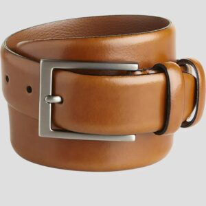 Brown | Silver Buckle | Leather Belt