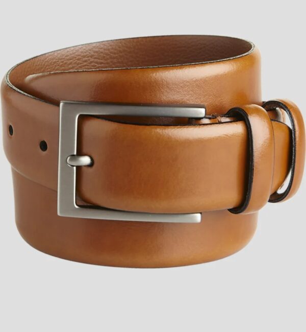 Brown | Silver Buckle | Leather Belt
