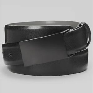 Black | Plate Buckle | Leather Belt