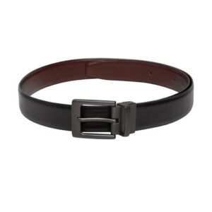 Reversible Black and Brown Buckle Leather Belt