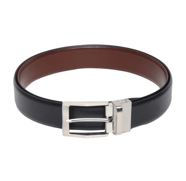 Reversible | Black | Brown | Silver Buckle | Leather Belt