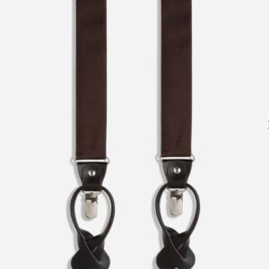 Astute Solid Chocolate Convertible Suspender