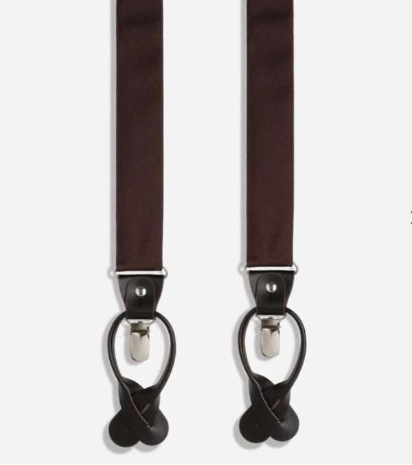 Astute | Solid Chocolate | Convertible Suspender