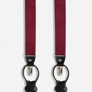 Solid Burgundy Grosgrain Convertible Suspender