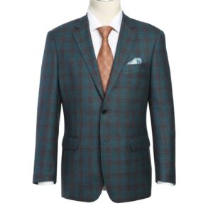 Teal Green | Rust | Window Pane | Notch Lapel | Slim Fit Blazer