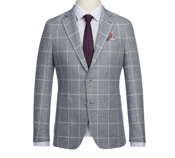 Grey | Plaid | Notch Lapel | Slim Fit Blazer