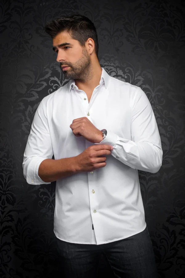 Solid White | Stone Long Sleeved Shirt