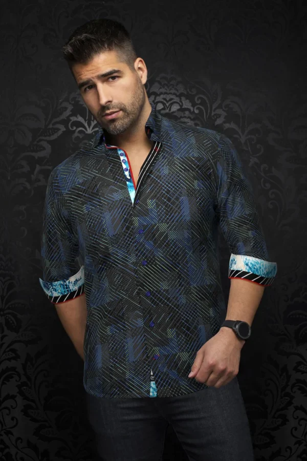 Clarke | Black | Mint | Long Sleeved Shirt