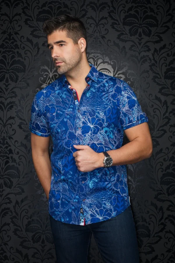 Ronaldo | Blue | Short Sleeved Shirt