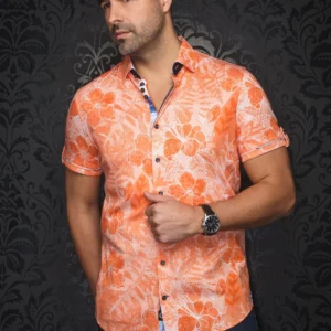 Ronaldo | Orange | White | Short Sleeved Shirt