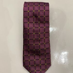 Dusty Rose | Yellow | Navy | Square Print | Silk Tie