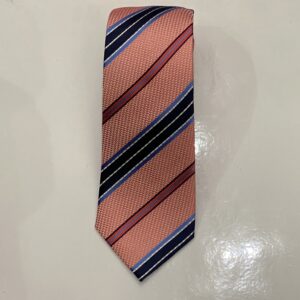 Peach | Blue | Red | Stripe | Silk Tie