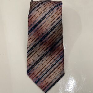 Dusty Pink | Blue | Diagonal Stripe | Silk Tie