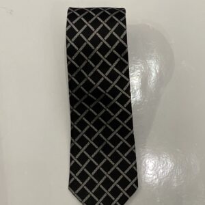 Black | White | Diamond Print | Silk Tie