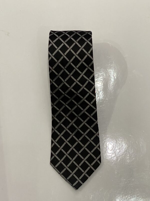 Black | White | Diamond Print | Silk Tie