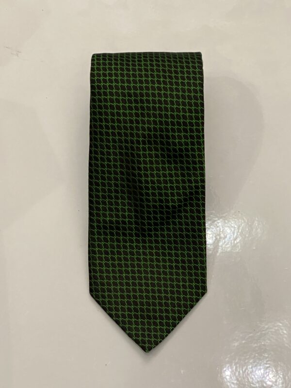 Green | Black | Print | Silk Tie