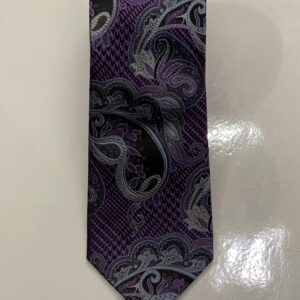 Purple | Blue | Print | Silk Tie
