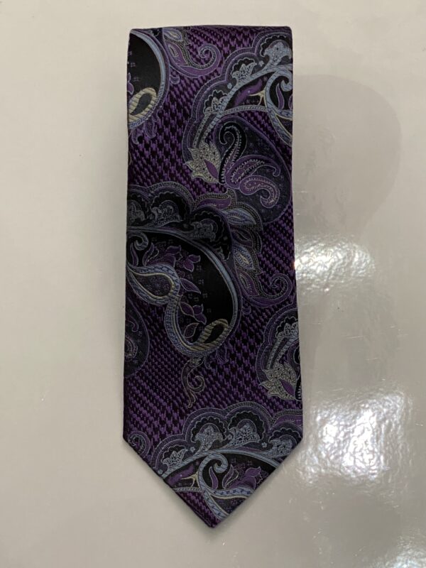 Purple | Blue | Print | Silk Tie